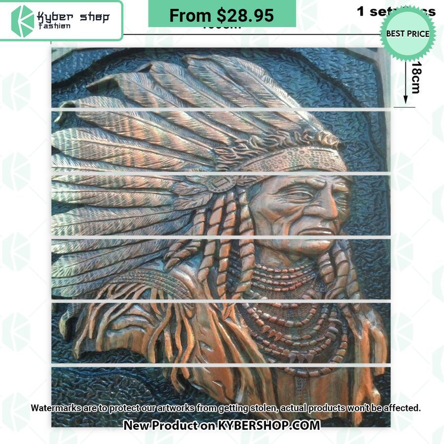 Chief Native American Stair Stickers