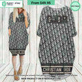 Christian Dior Grey Batwing Pocket Dress
