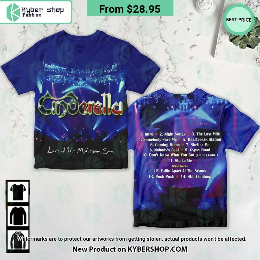 Cinderella Band Live At Mohegan Sun Album Cover Shirt