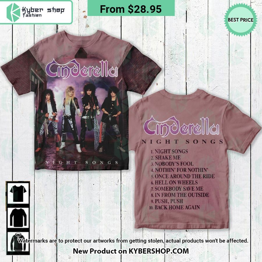 Cinderella Band Night Songs Album Cover Shirt