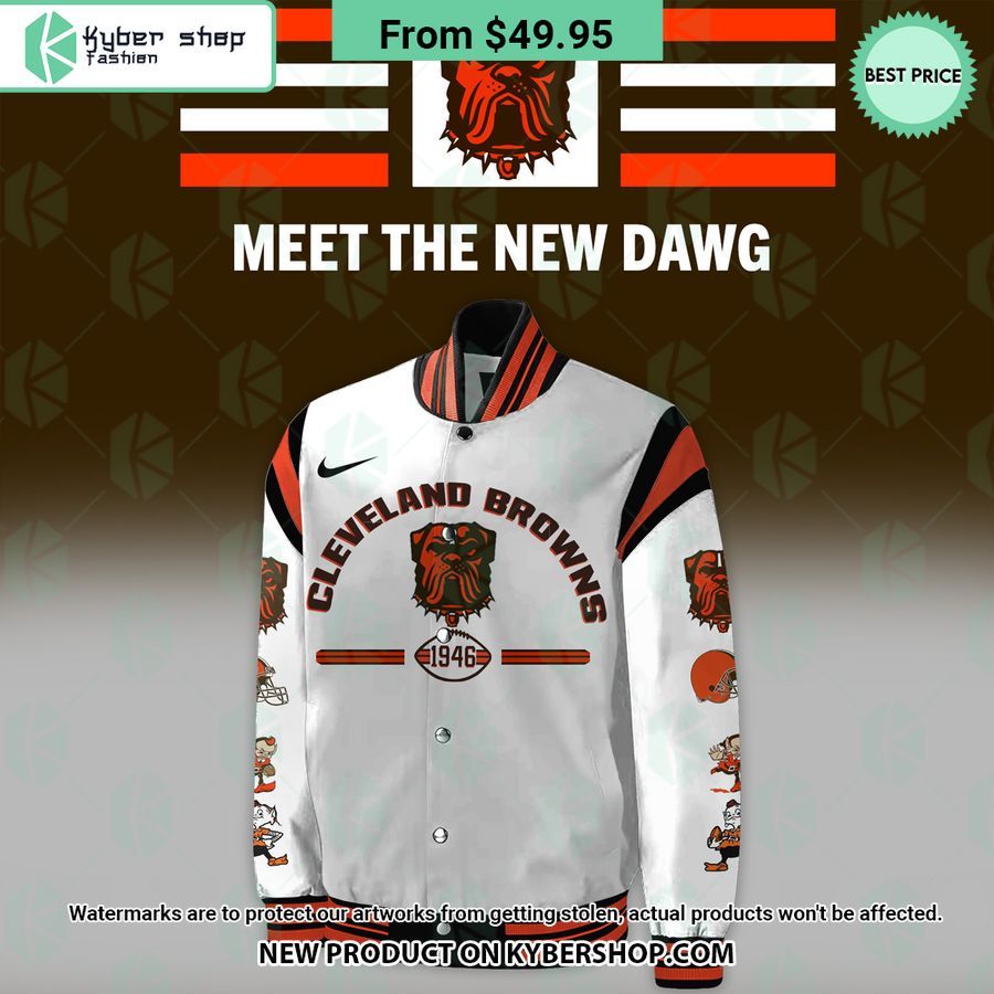 Cleveland Browns Dawg New Logo Baseball Jacket