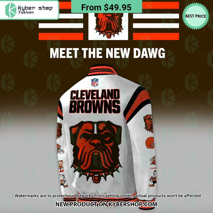 Cleveland Browns Dawg New Logo Baseball Jacket