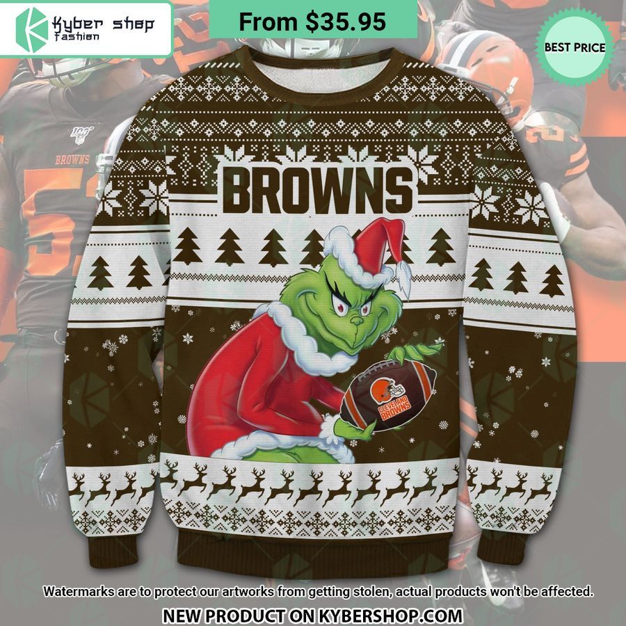 Cleveland Browns Grinch Ugly Christmas Sweater