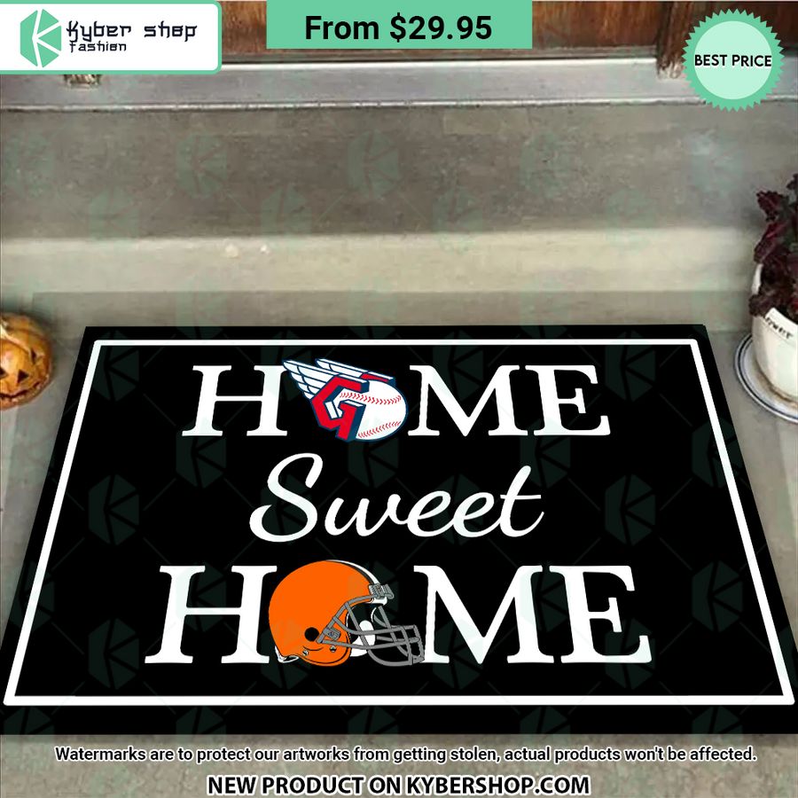 Cleveland Guardians Cleveland Browns Home Sweet Home Doormat