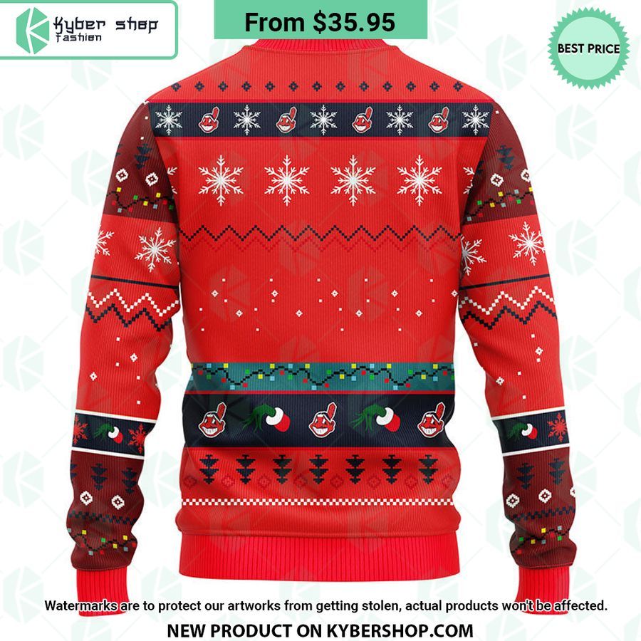Cleveland Indians Grinch Christmas Sweater