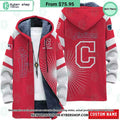 Cleveland Indians MLB CUSTOM Fleece Windbreaker Jacket