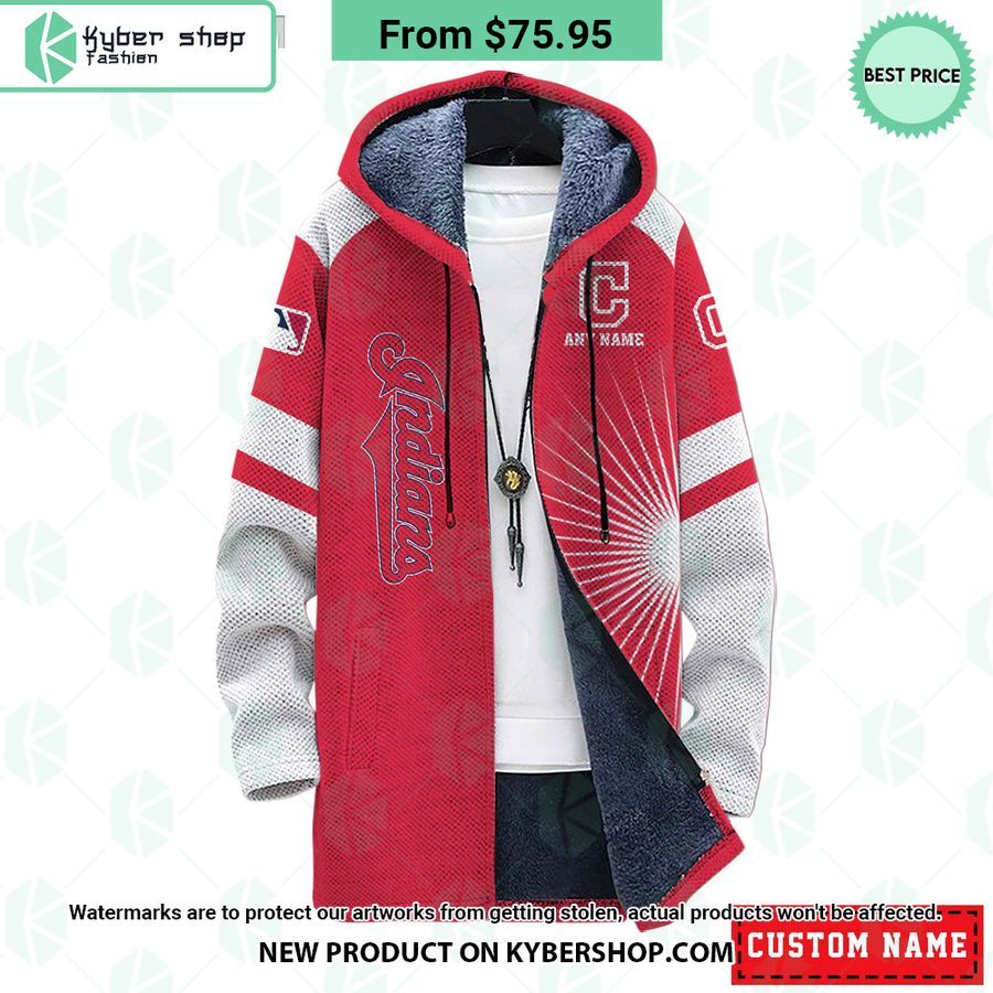 Cleveland Indians MLB CUSTOM Fleece Windbreaker Jacket