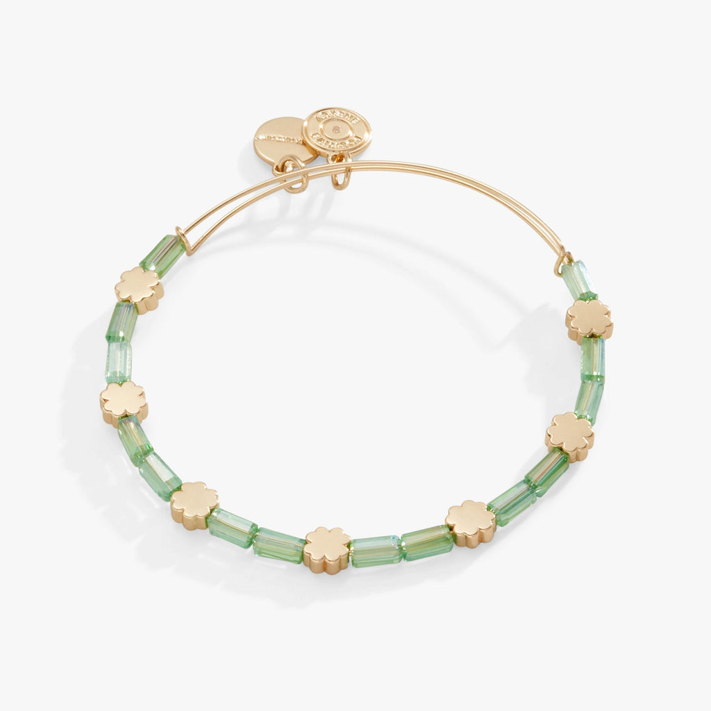 Clover + Crystal Accent Beaded Bangle Bracelet T-Shirts