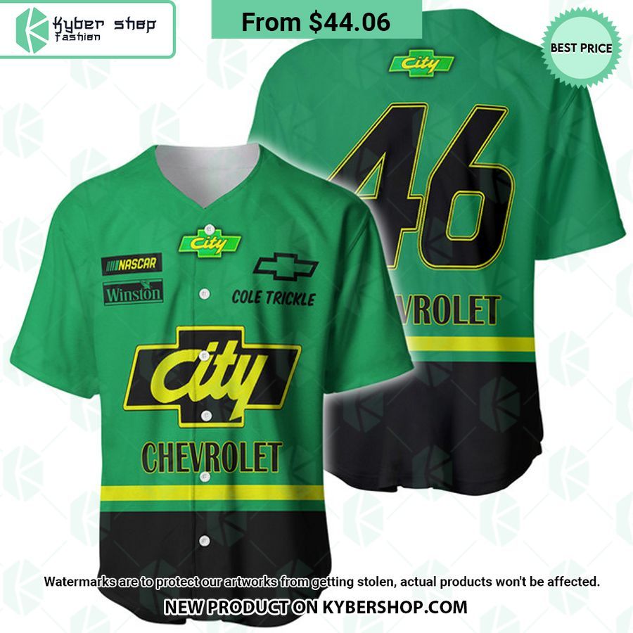 Cole Trickle Nascar Racing Days of Thunder Film Baseball Jersey