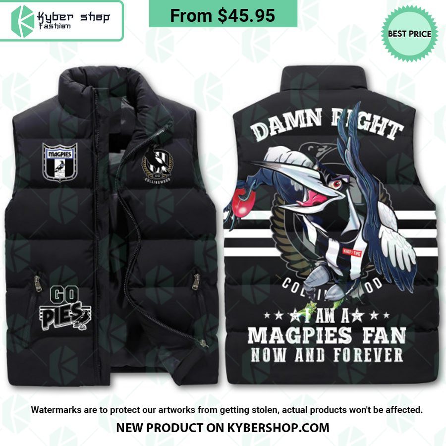 Collingwood Football Club Puffer Down Jacket