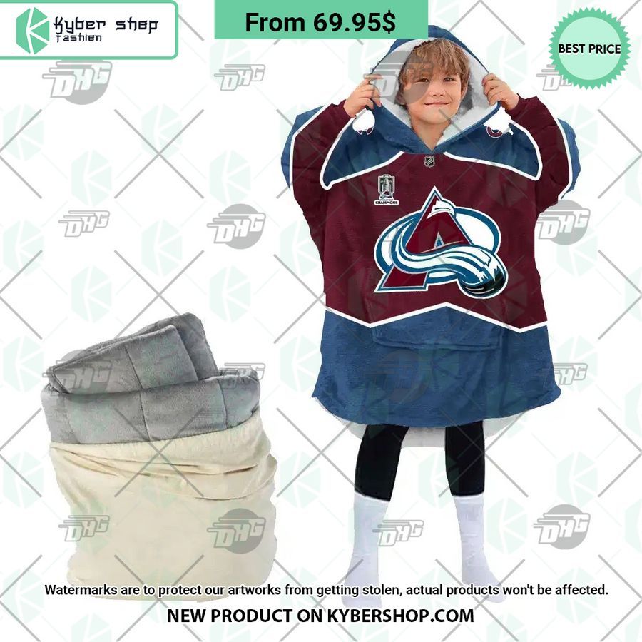 Colorado Avalanche Champions Hoodie Blanket
