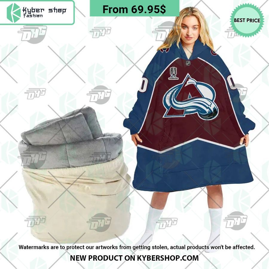 Colorado Avalanche Champions Hoodie Blanket