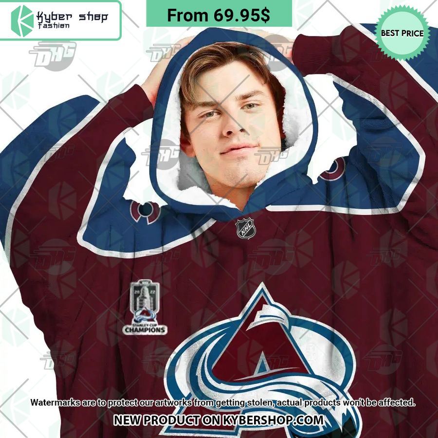 Colorado Avalanche Champions Hoodie Blanket