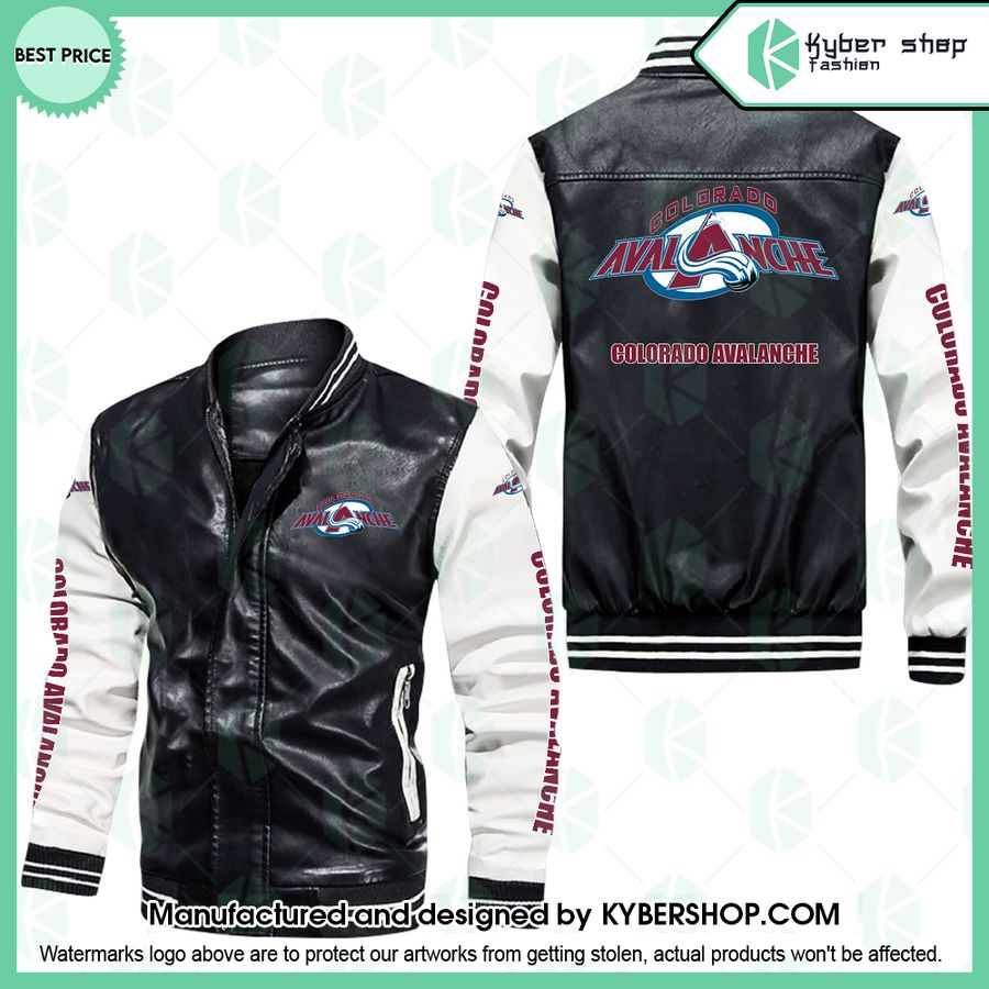 Colorado Avalanche Leather Bomber Jacket