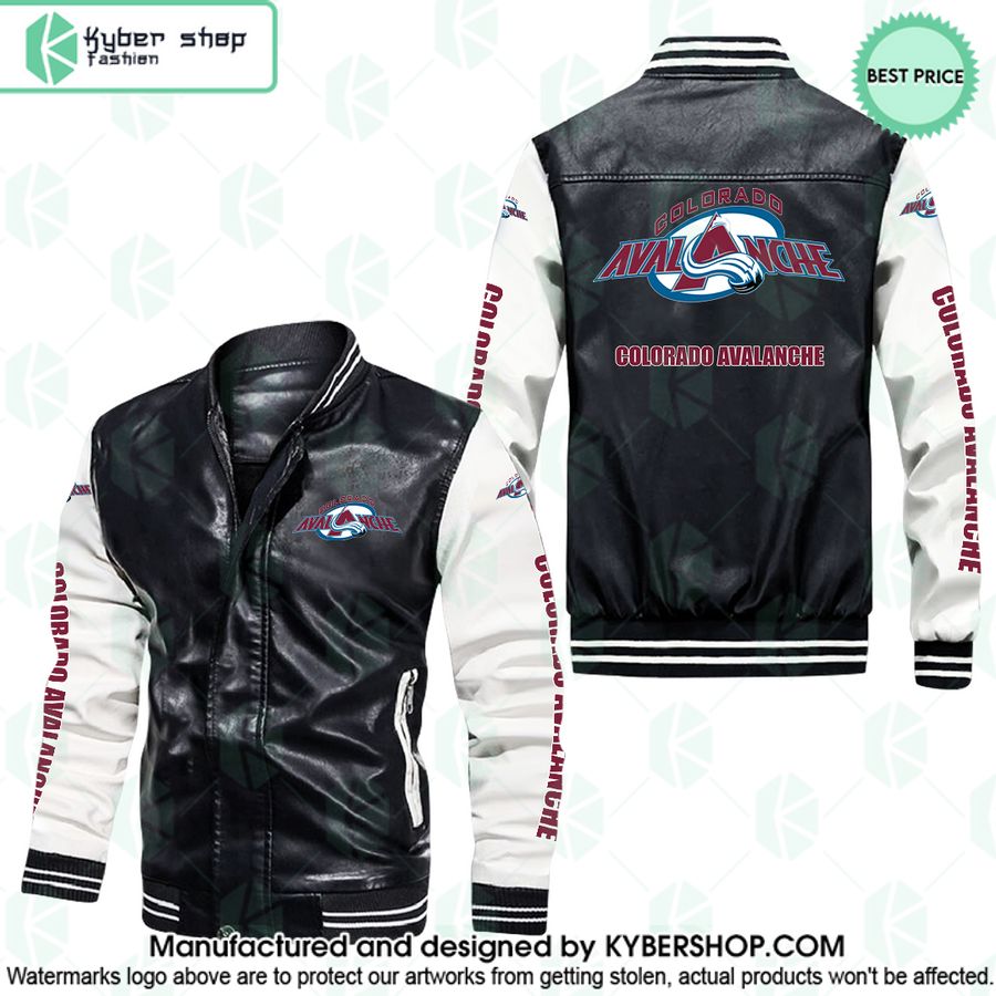 Colorado Avalanche Leather Bomber Jacket