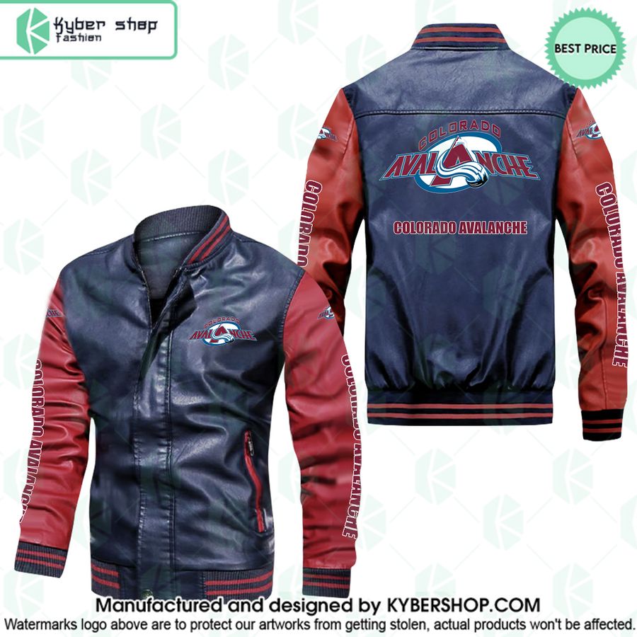 Colorado Avalanche Leather Bomber Jacket