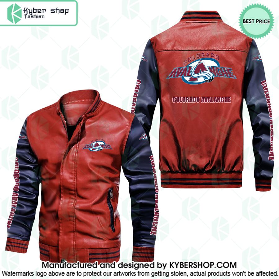 Colorado Avalanche Leather Bomber Jacket