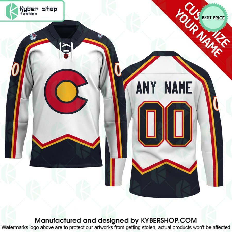 Colorado Avalanche Reverse Retro CUSTOM Hockey Jersey