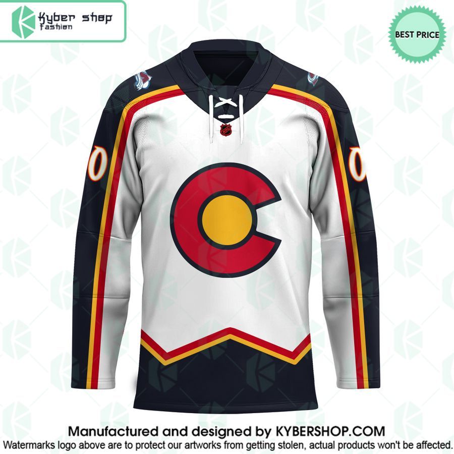 Colorado Avalanche Reverse Retro CUSTOM Hockey Jersey