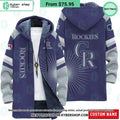 Colorado Rockies MLB CUSTOM Fleece Windbreaker Jacket
