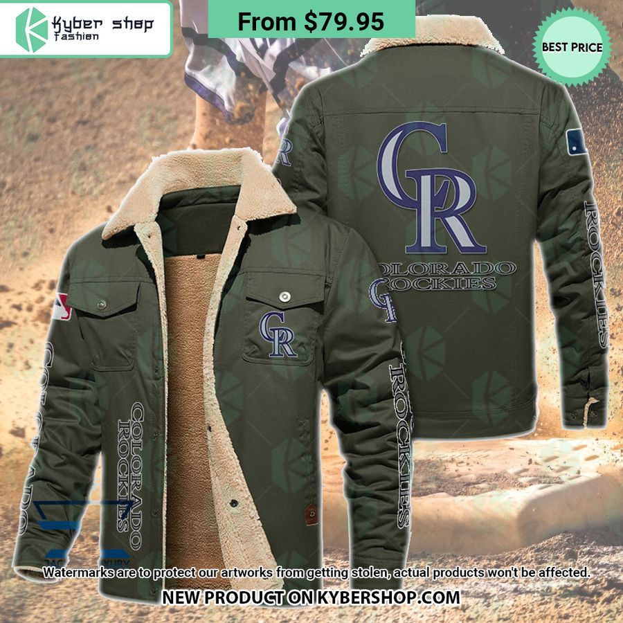 Colorado Rockies MLB Fleece Leather Jacket