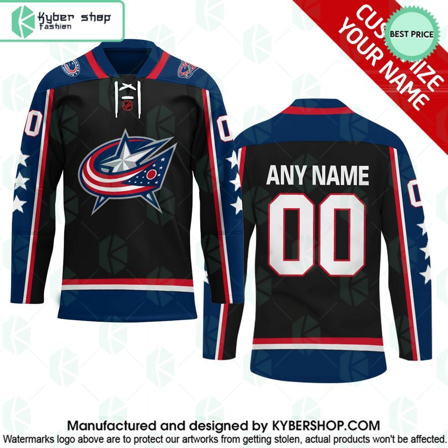Columbus Blue Jackets Reverse Retro CUSTOM Hockey Jersey
