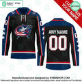 Columbus Blue Jackets Reverse Retro CUSTOM Hockey Jersey