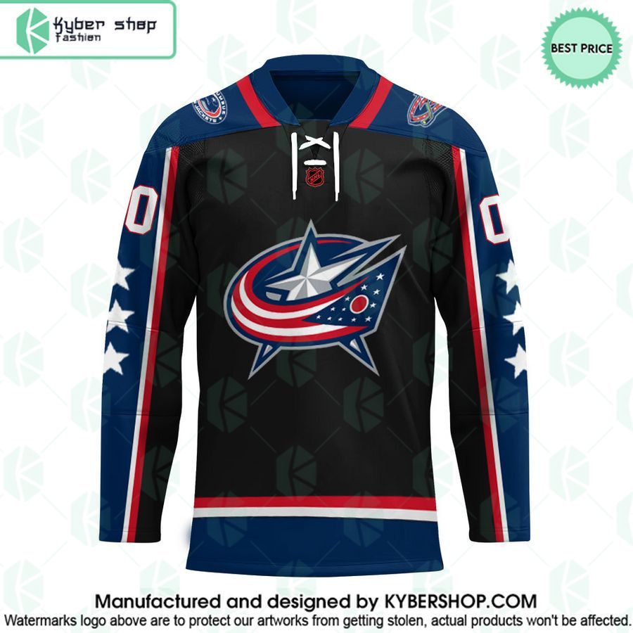 Columbus Blue Jackets Reverse Retro CUSTOM Hockey Jersey