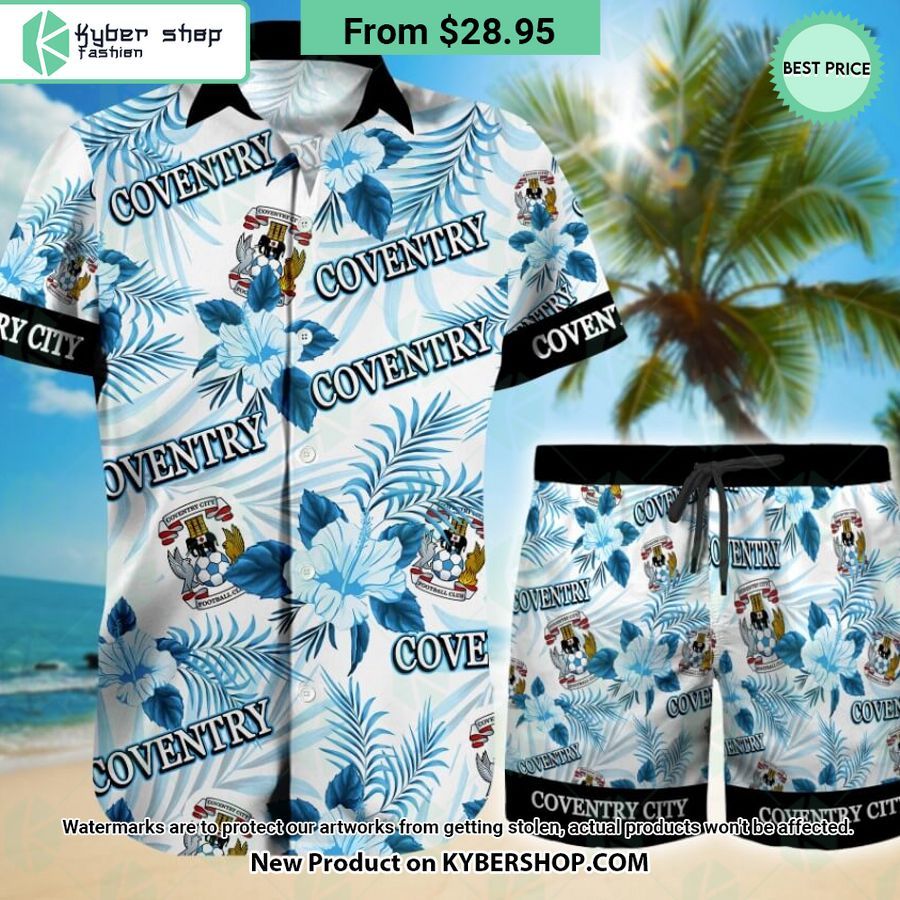 Coventry City Floral Hawaiian Shirt and Shorts