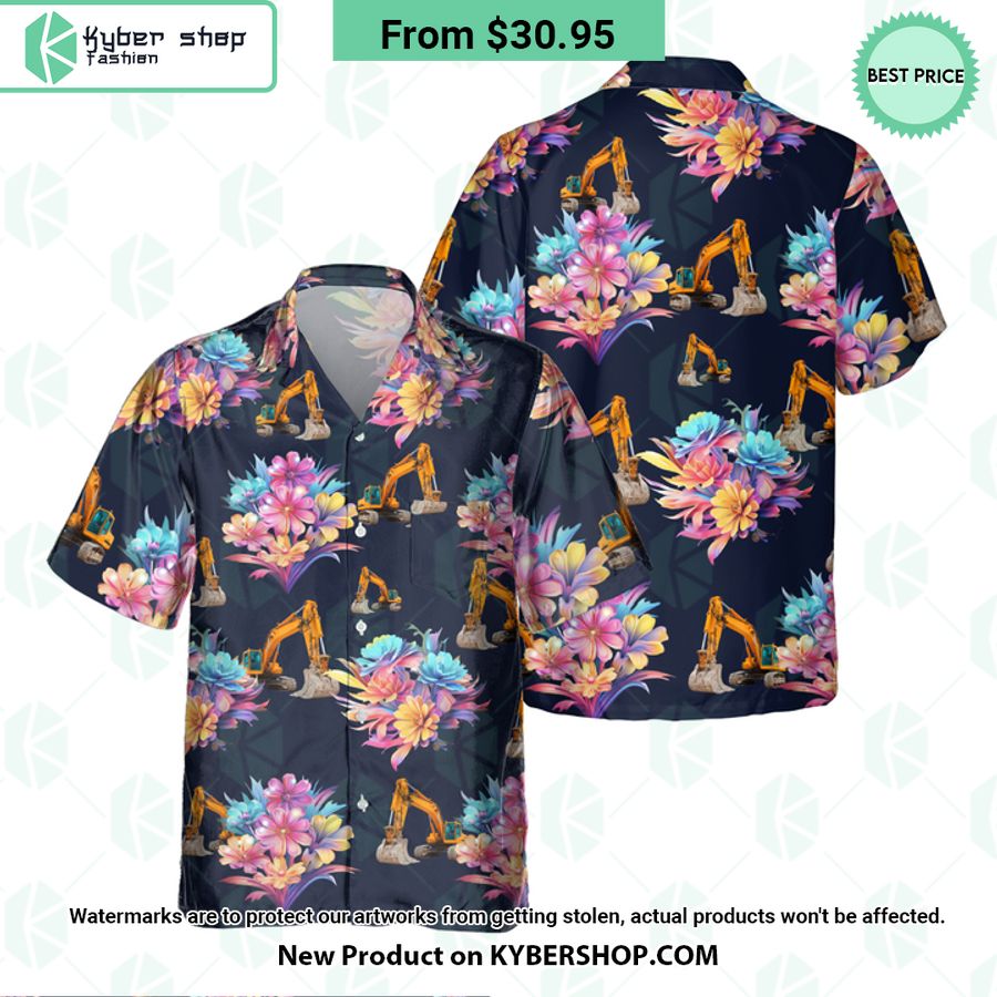 Crane Truck Hawaiian Shirt