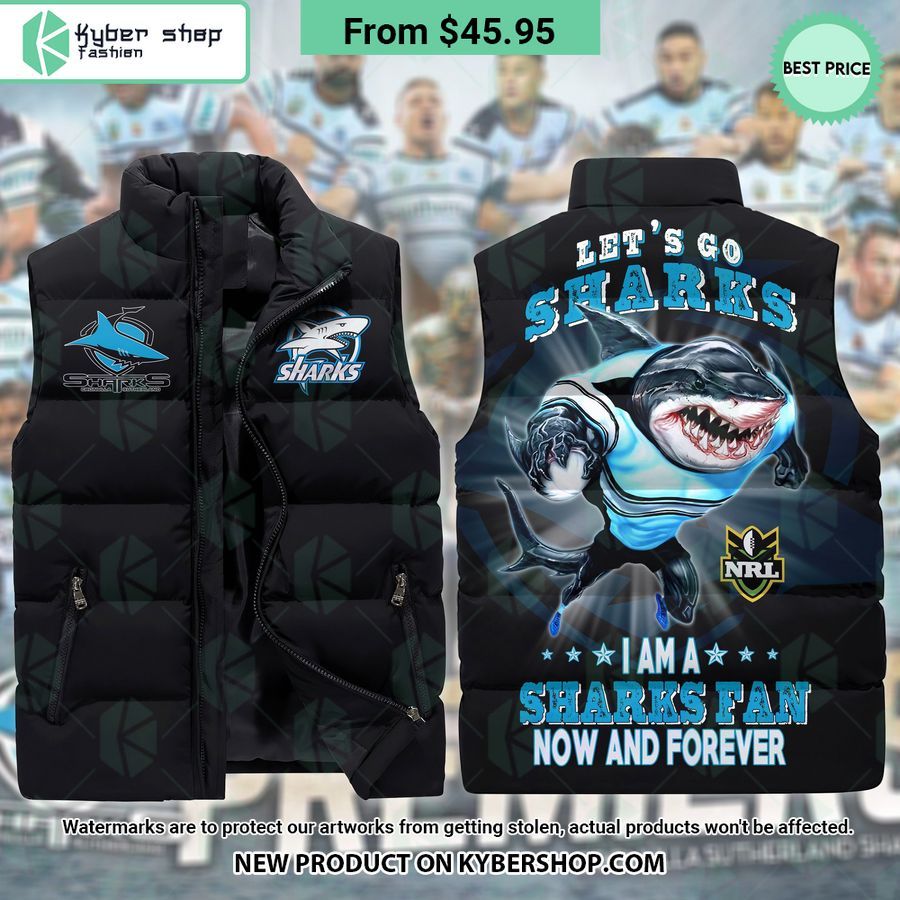 Cronulla-Sutherland Sharks NRL Sleeveless Puffer Down Jacket