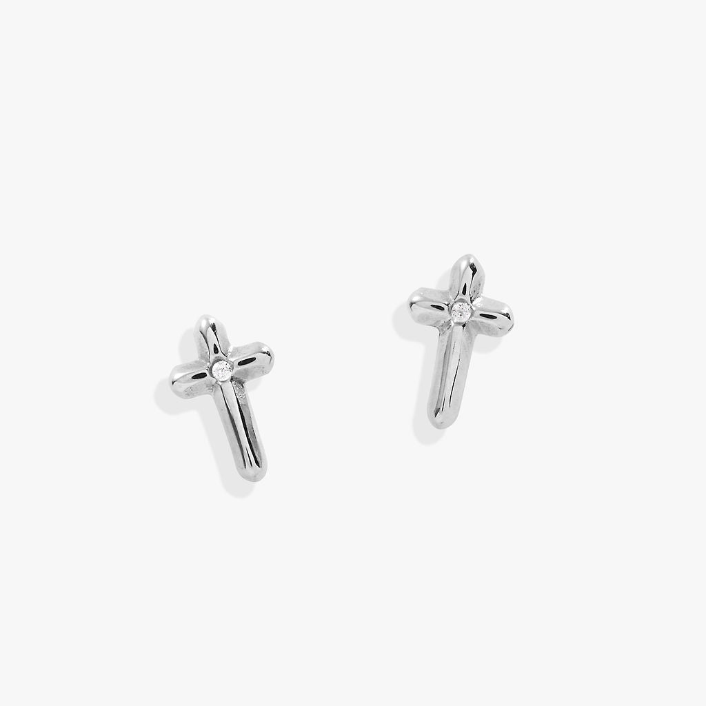 Crystal Cross Mini Stud Earrings T-Shirts