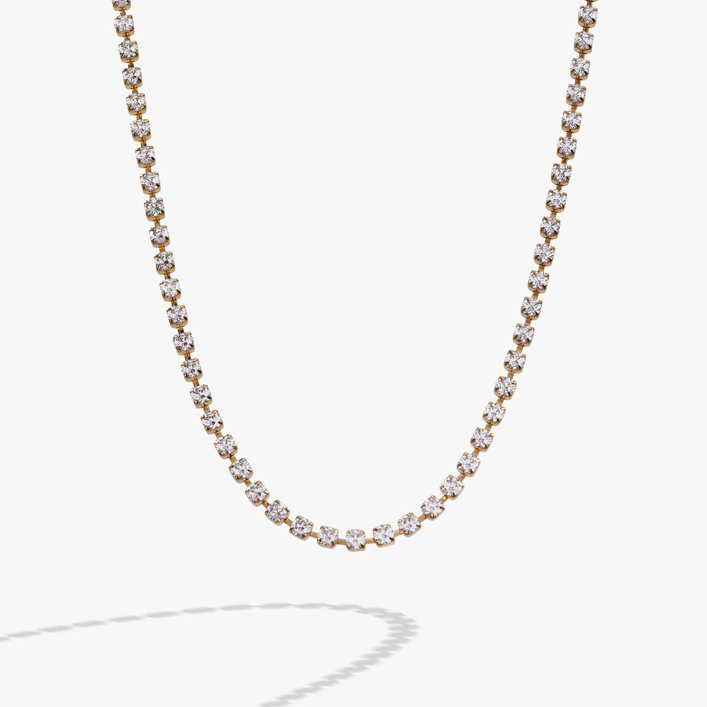 Crystal Tennis Chain Necklace T-Shirts