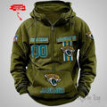 Jacksonville Personalized Football Vintage Cargo Zip Hoodie
