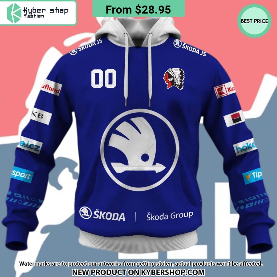 Czech Extraliga HC Skoda Plzen Jersey Style CUSTOM Hoodie