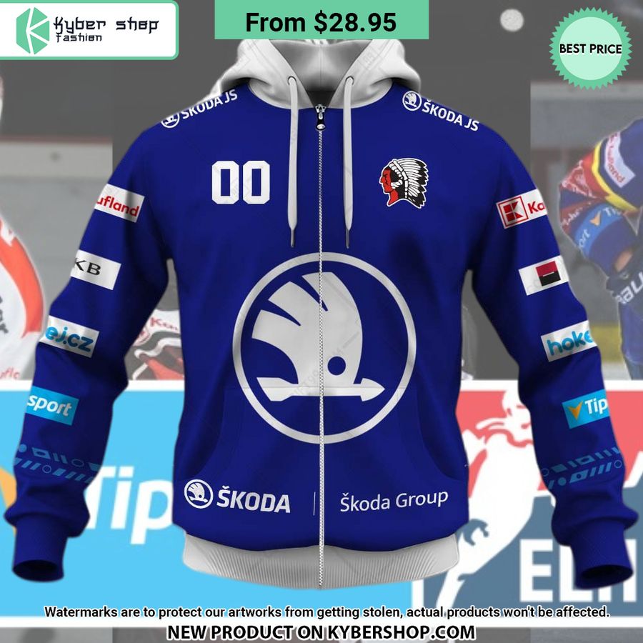 Czech Extraliga HC Skoda Plzen Jersey Style CUSTOM Hoodie