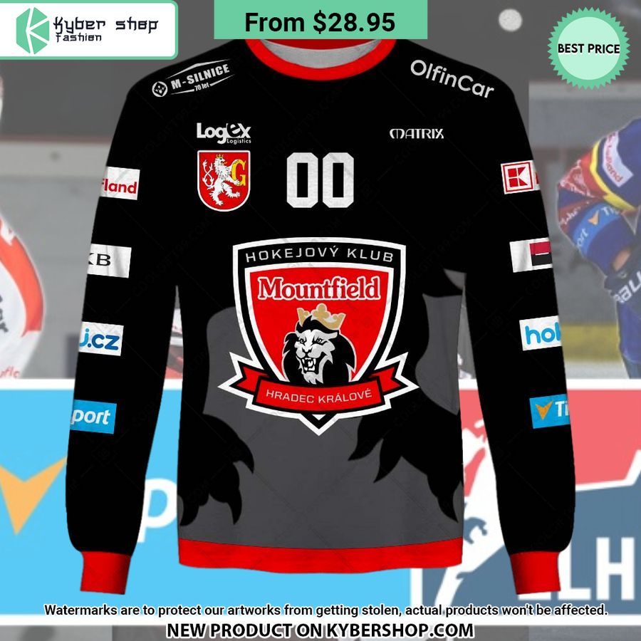 Czech Extraliga Mountfield HK Jersey Style CUSTOM Hoodie
