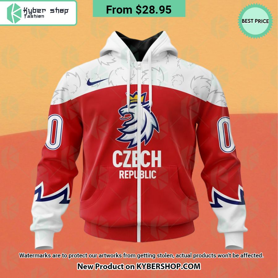 Czech National Ice Hockey Red Hoodie, Shirt