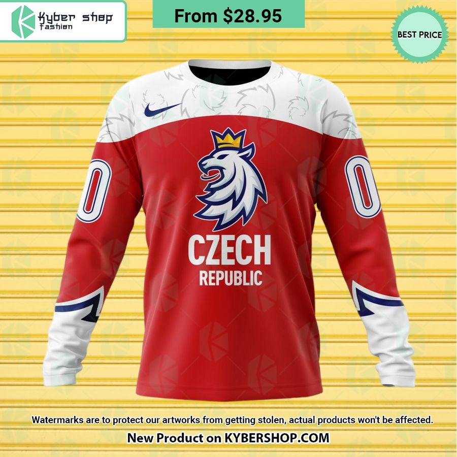 Czech National Ice Hockey Red Hoodie, Shirt