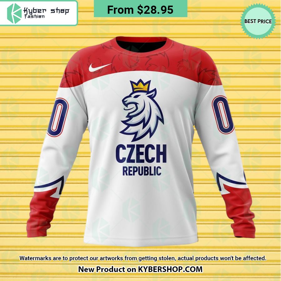 Czech National Ice Hockey White Hoodie, Shirt
