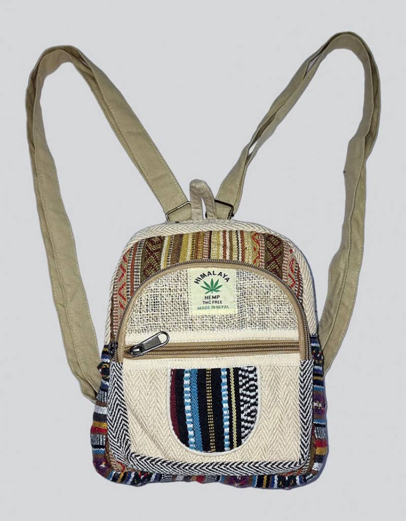 Small Hemp & Cotton Backpack (CODE-577)