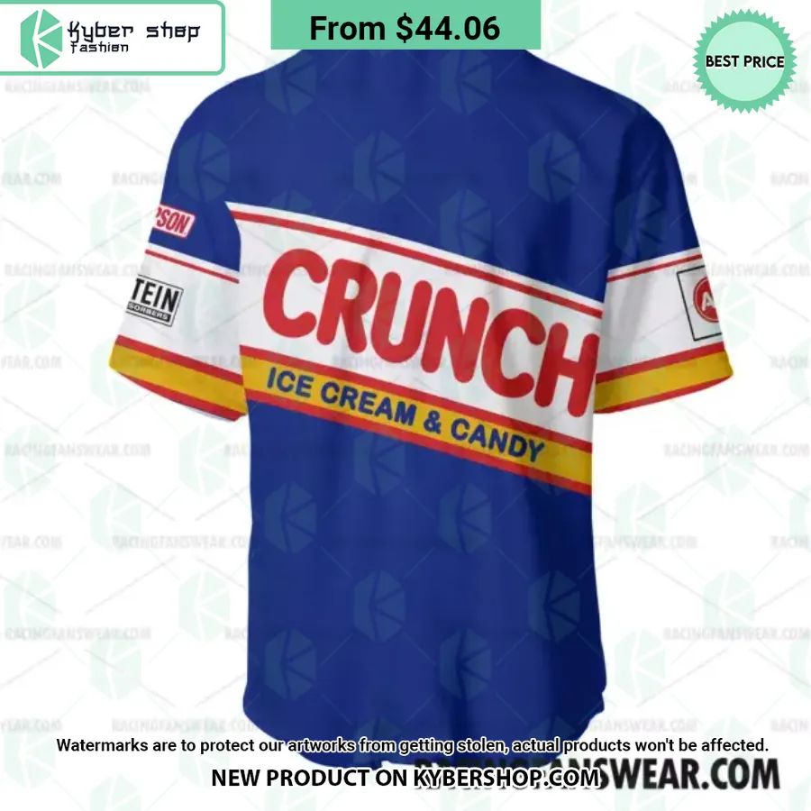 Dale Jarrett Nascar 1990 Nestle Crunch Film Racing Baseball Jersey