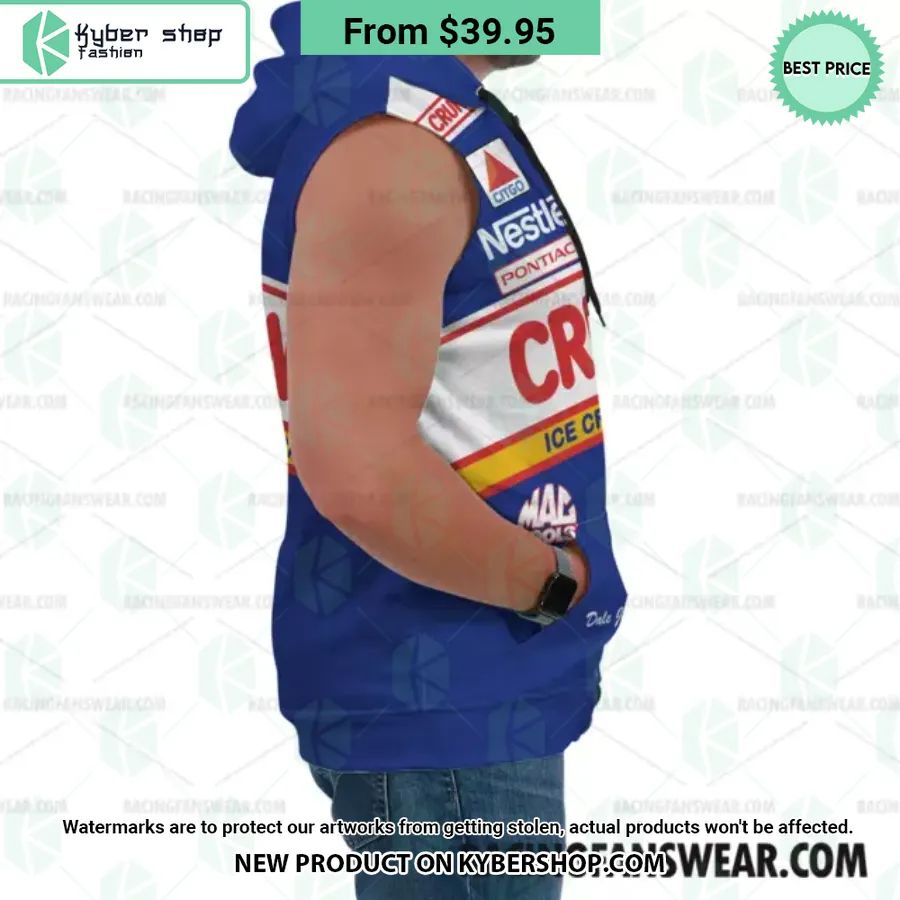 Dale Jarrett Nascar 1990 Nestle Crunch Film Racing Sleeveless Hoodie