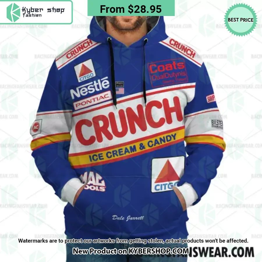 Dale Jarrett Nascar 1990 Nestle Crunch Film Racing Hoodie