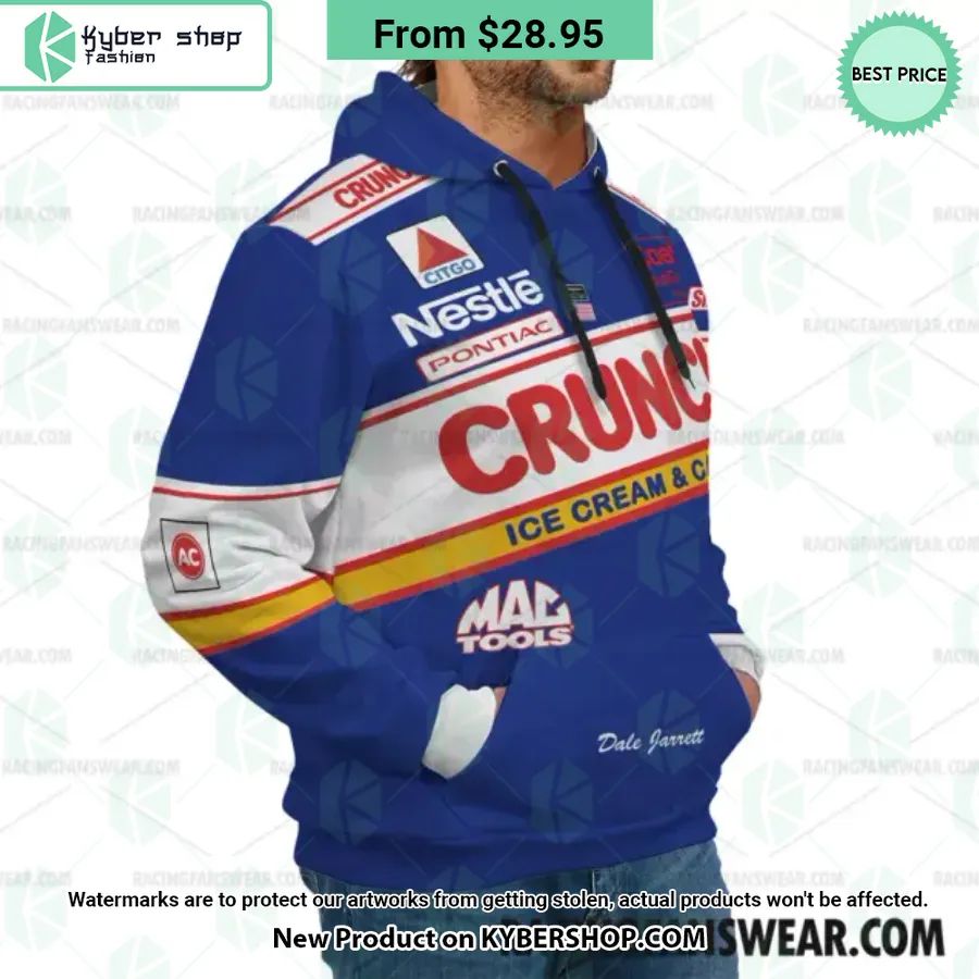 Dale Jarrett Nascar 1990 Nestle Crunch Film Racing Hoodie