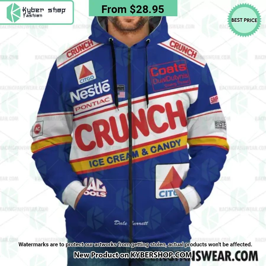 Dale Jarrett Nascar 1990 Nestle Crunch Film Racing Hoodie
