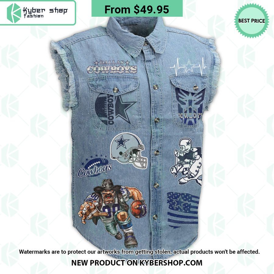Dallas Cowboy Sleeveless Denim Jacket