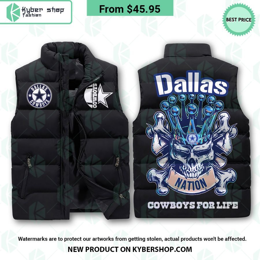Dallas Cowboy Sleeveless Puffer Down Jacket
