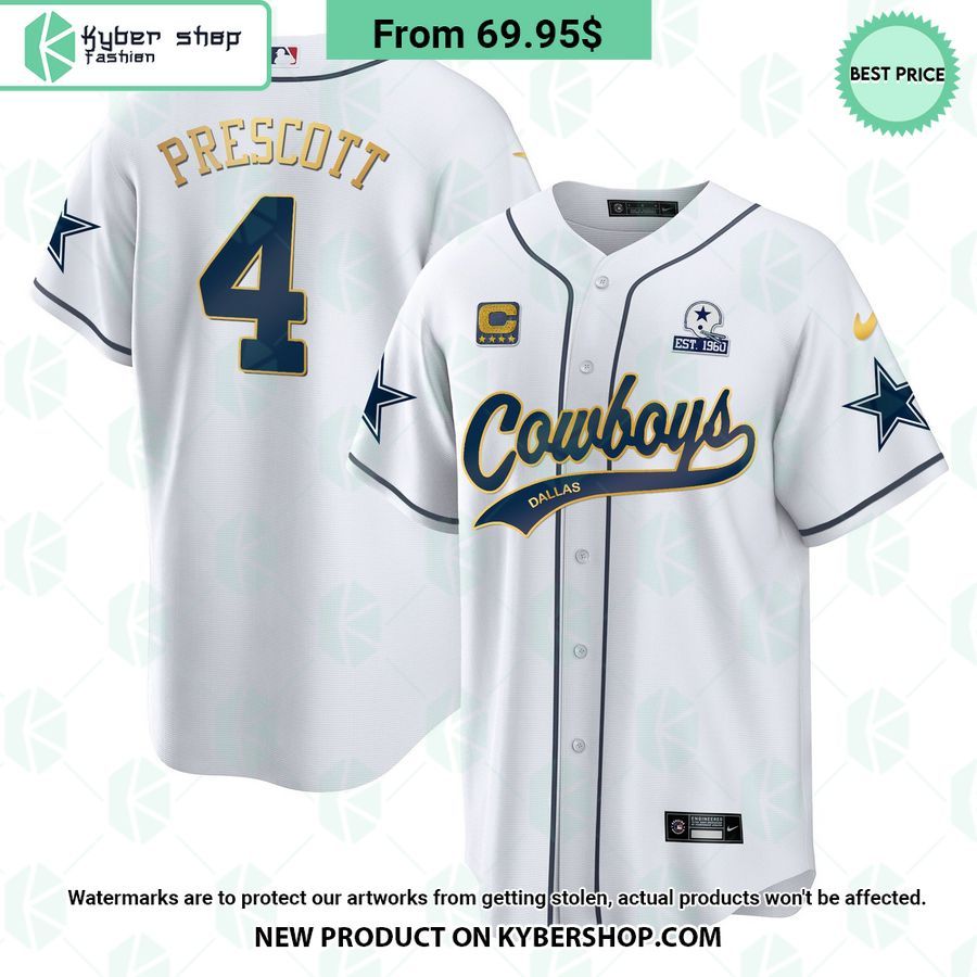 Dallas Cowboys Gold Baseball Jersey
