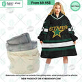 Dallas Stars black Hoodie Blanket
